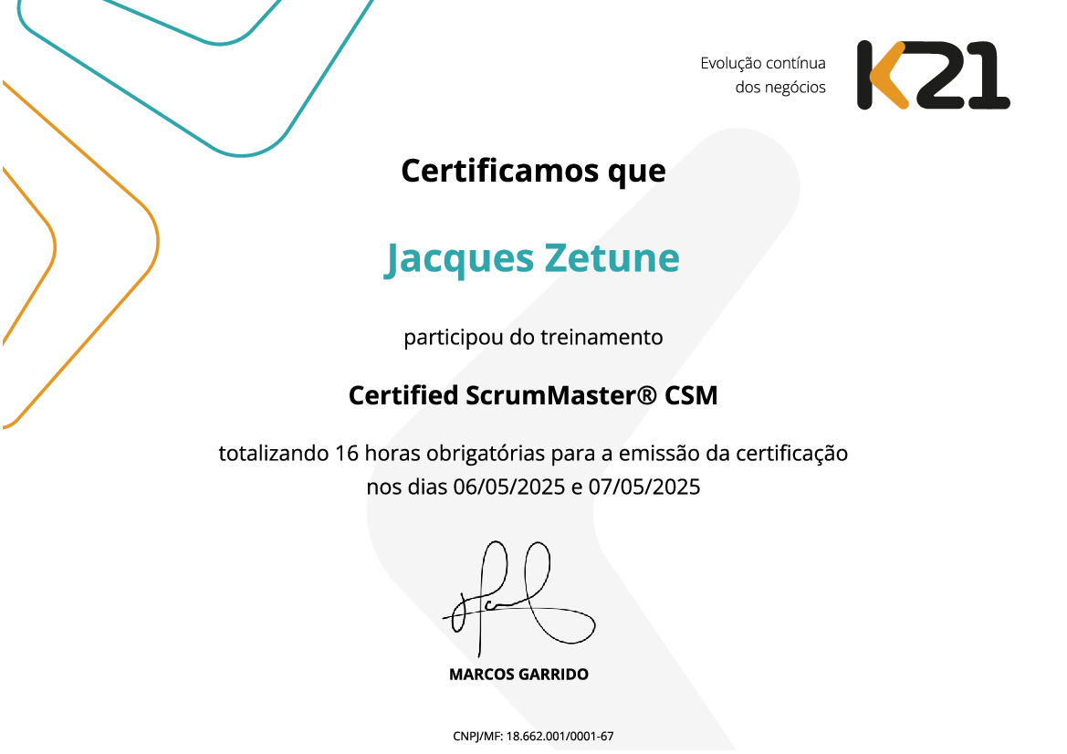 Certificado K21